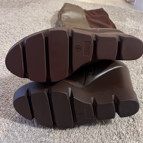 BCBG MaxAzria Dark Brown Wedge Knee High Boot - Picture 4 of 5